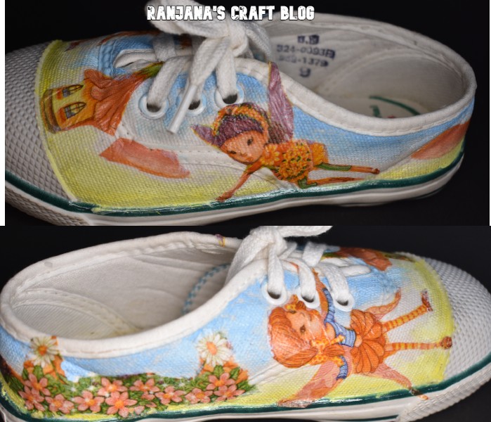 Decoupage on shoe