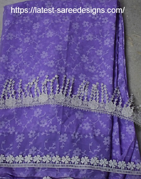 Designer lace saree