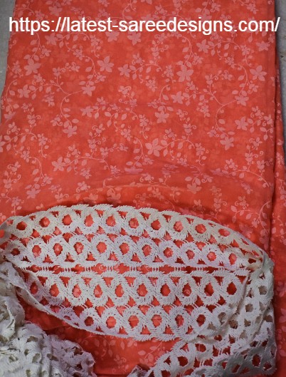 Designer lace saree