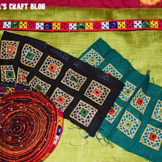 Gujarati embroidery saree