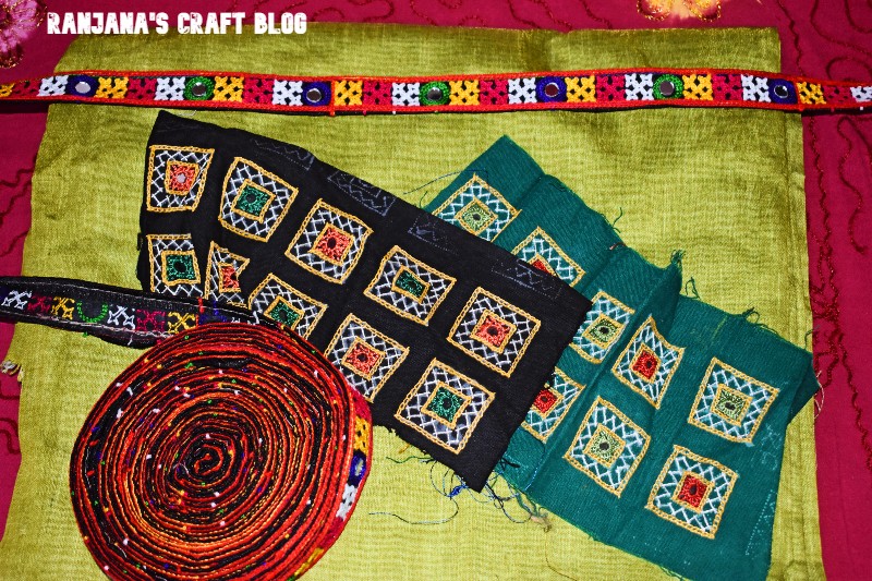 Gujarati embroidery saree