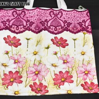 Decoupage on tote bag