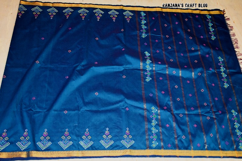 Hand embroidered saree