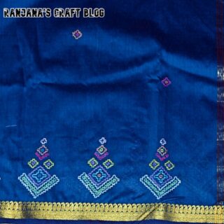 Hand embroidered saree