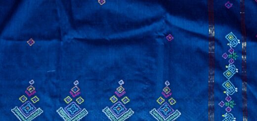 Hand embroidered saree