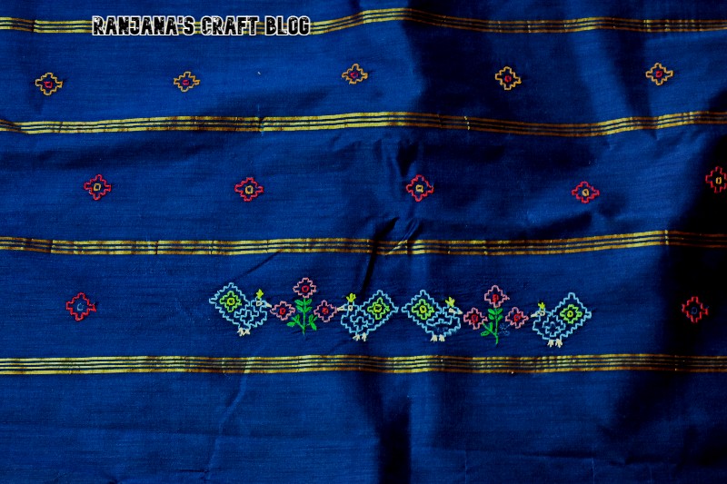 Hand embroidered saree