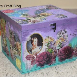 Decoupage on jewelry box