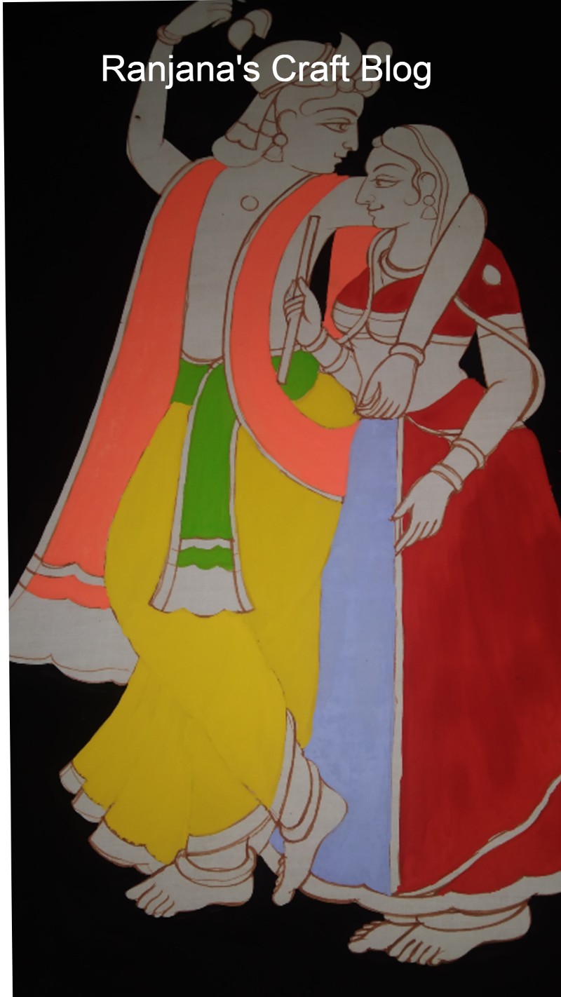 Work In Progress On Wednesday- Pichwai paintings - Ranjana's Craft Blog