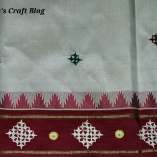 Kutchwork embroidery on saree