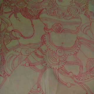 Kerala Mural On Saree