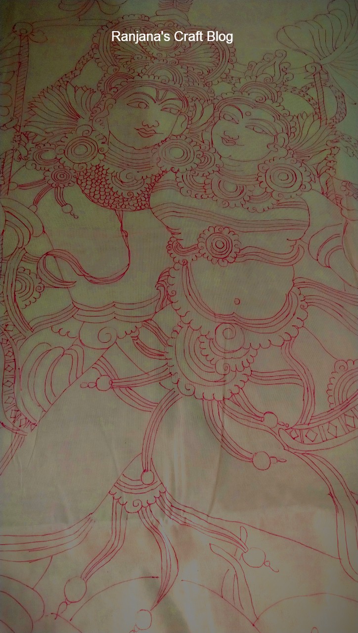 Kerala Mural On Saree