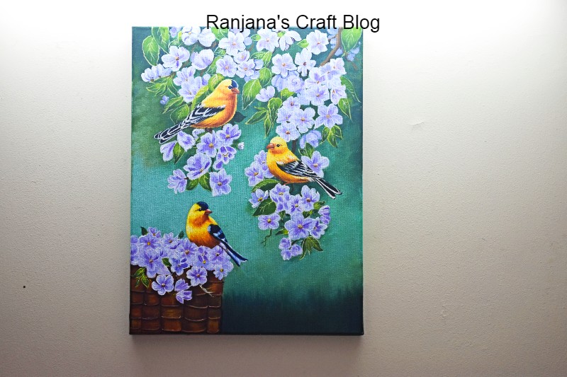 Acrylic painting - birds