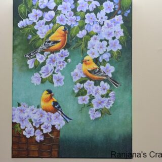 Acrylic painting - birds