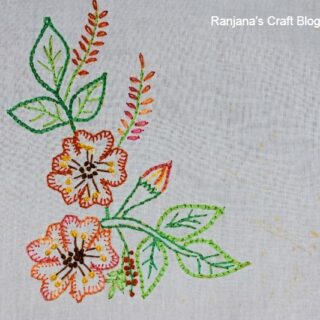 Floral embroidery design