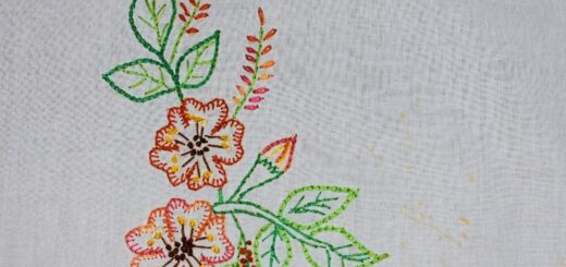 Floral embroidery design