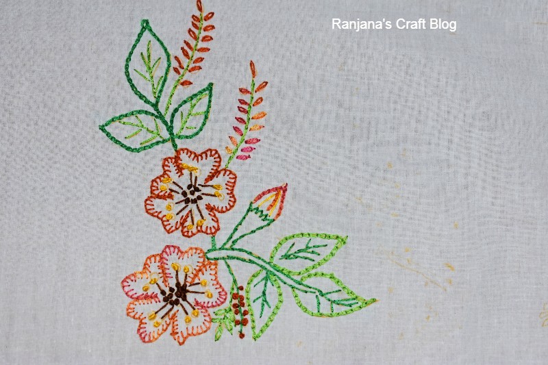 Floral embroidery design