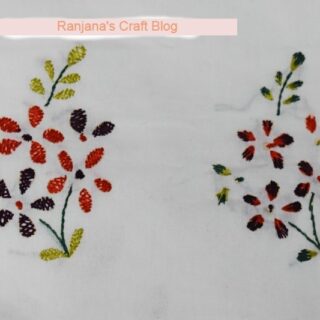 Floral design for embroidery