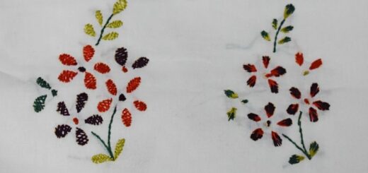 Floral design for embroidery