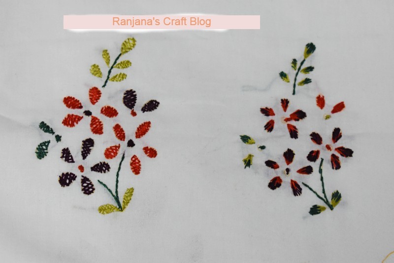 Floral design for embroidery