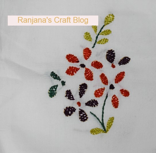 Floral design for embroidery