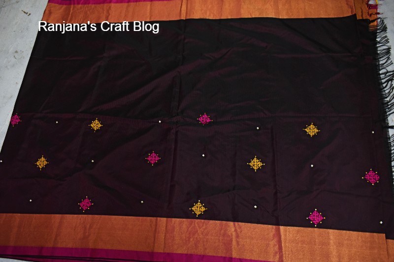 Kutchwork on saree