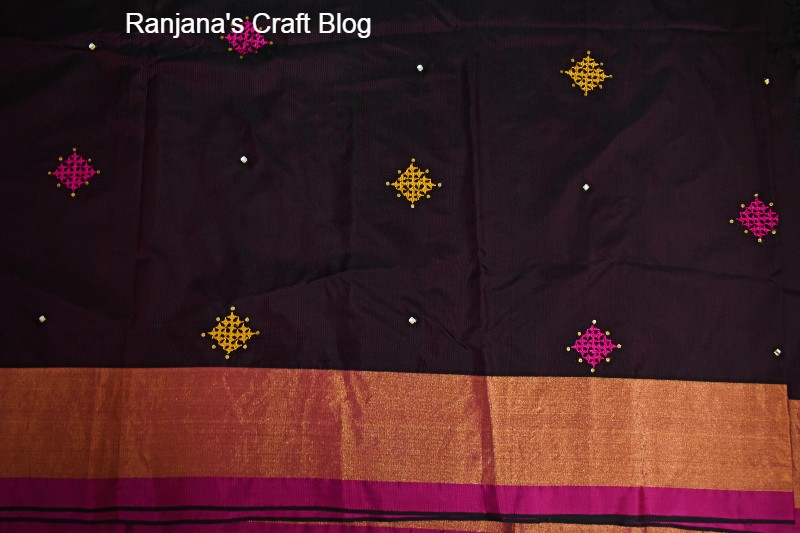 Kutchwork on saree