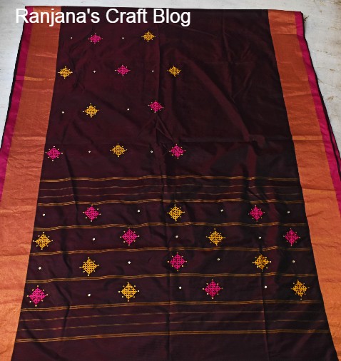 Kutchwork on saree