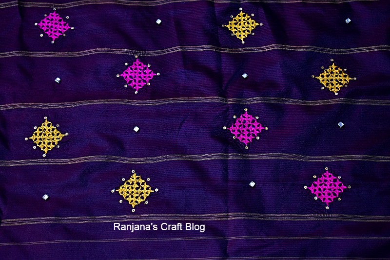 Kutchwork on saree