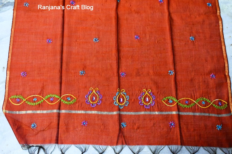 Embroidered duppatta