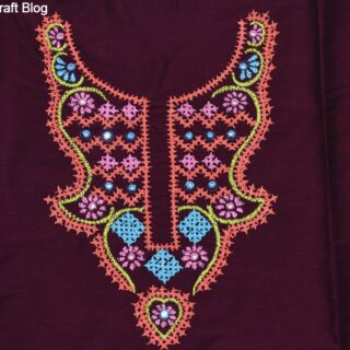 Kutchwork neck design