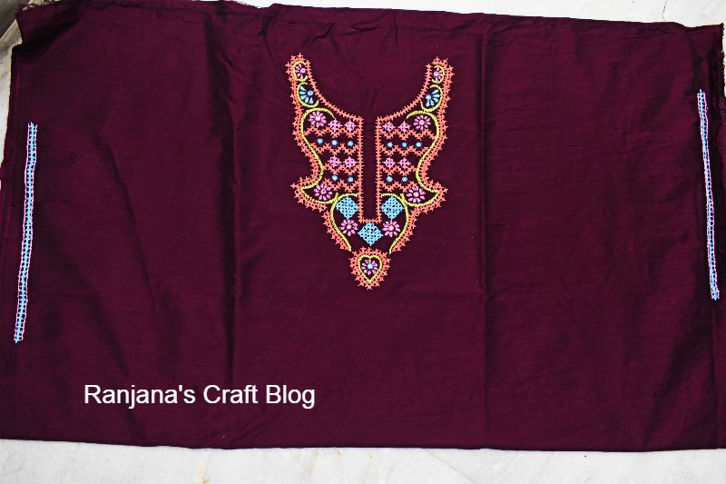 Kutchwork on neckdesign