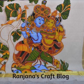 Kerala Mural On saree