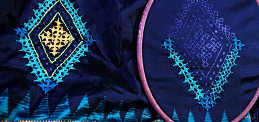 Kutchwork On Ilkal saree