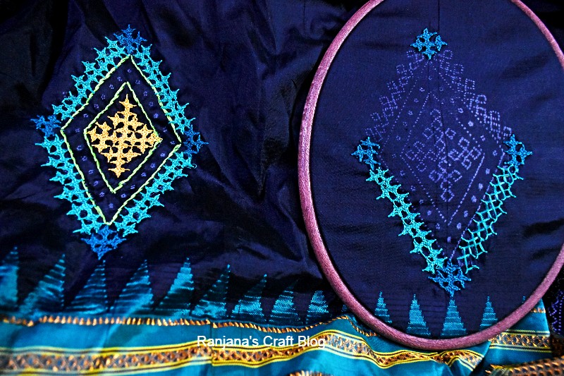 Kutchwork On Ilkal saree