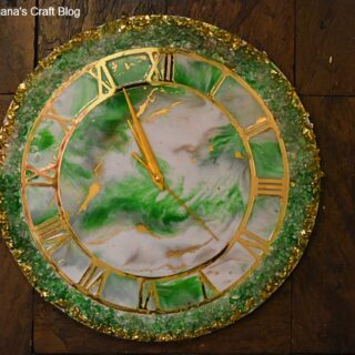 Resin art clock