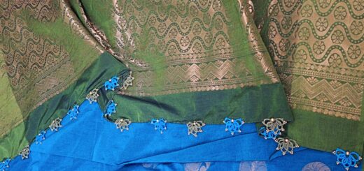 Saree kuchu design with beads