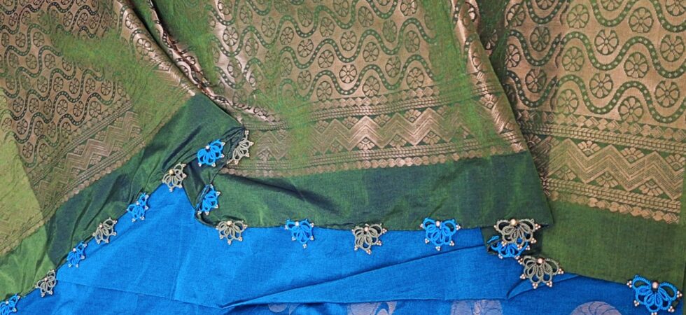 Saree kuchu design with beads