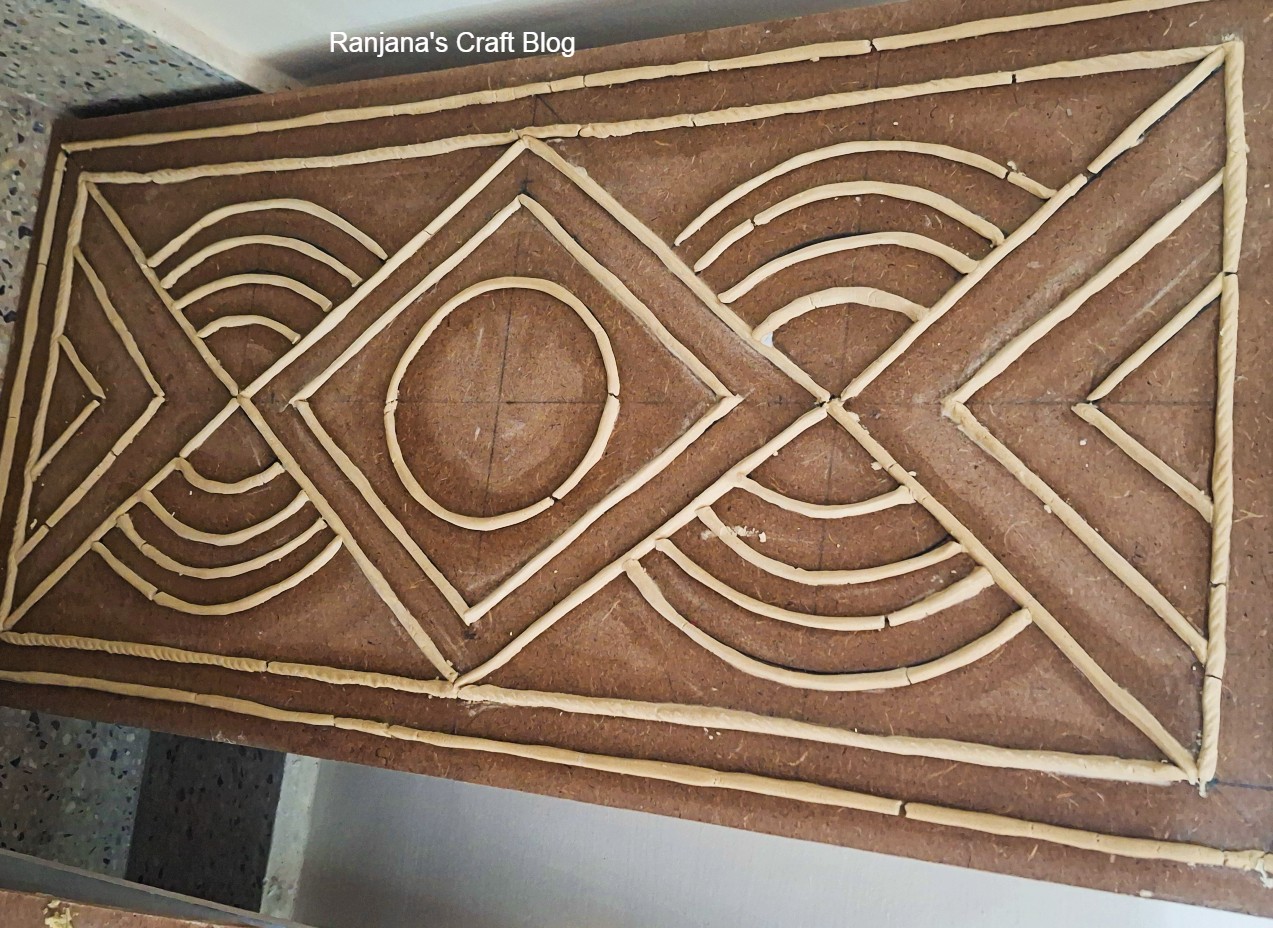 Small Lippan Work In Progress On Wednesday- Lippan art - Ranjana's Craft Blog
