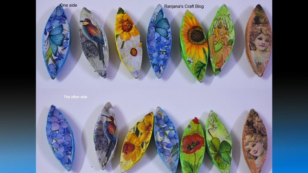 Decoupage on tatting shuttles