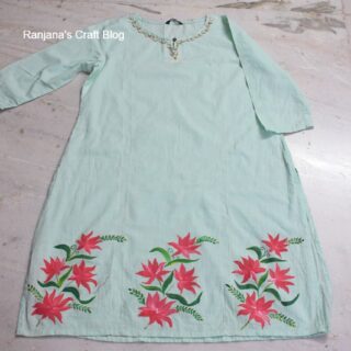 Fabric painting on Kurta