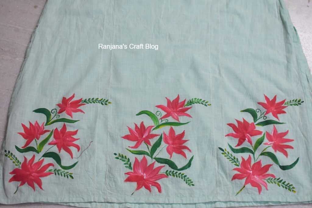 Fabric painting on Kurta