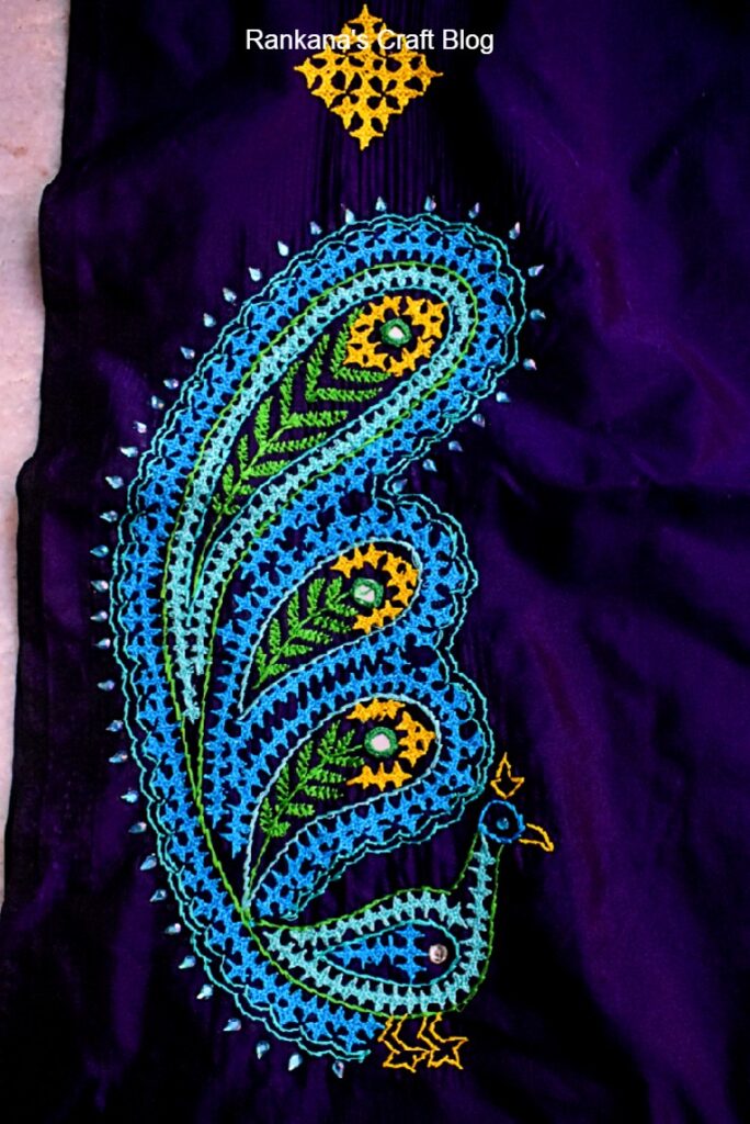 Peacock Kutchwork motif