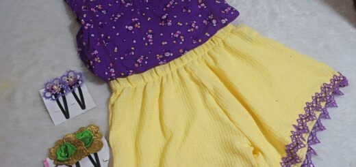 Tatting lace on kid's dress