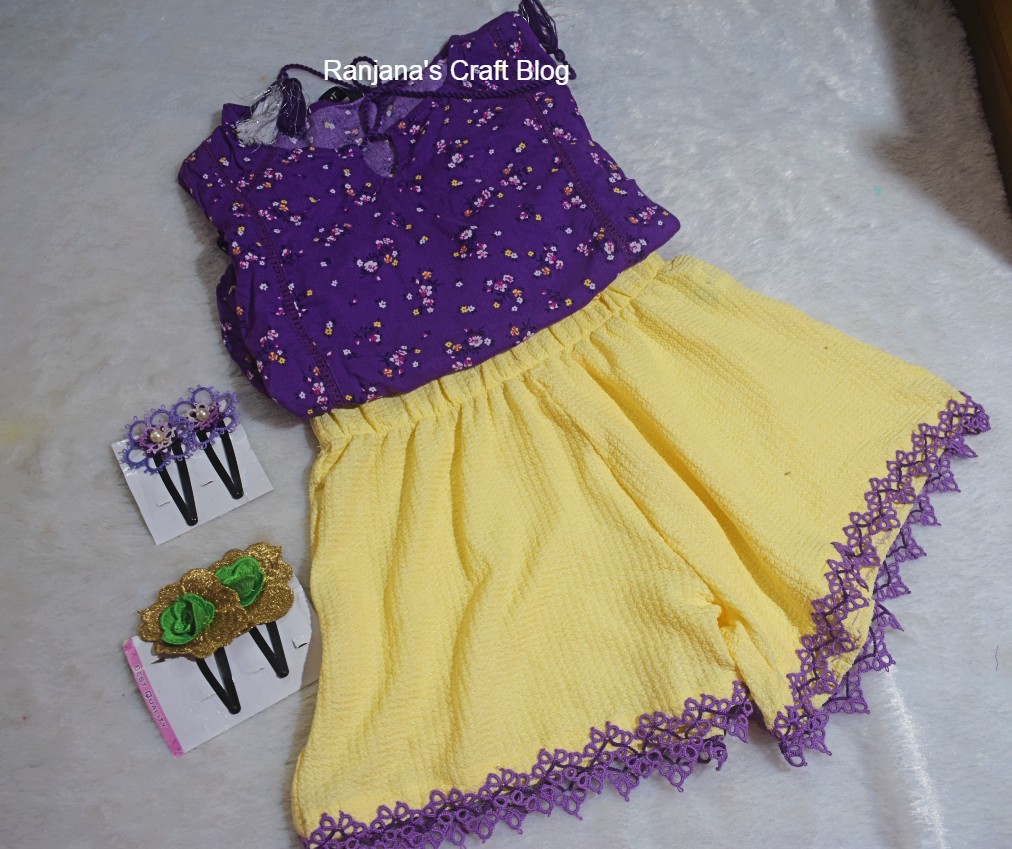 Tatting lace on kid's dress