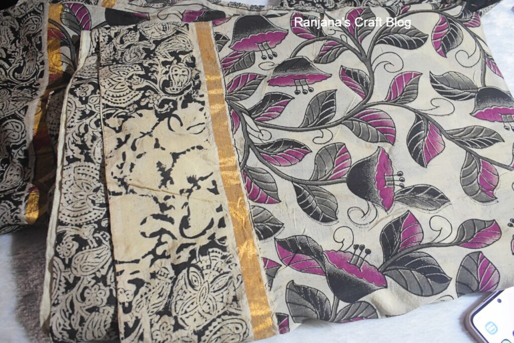 Tatting on saree blouse