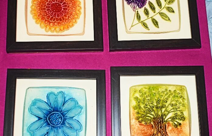 Relief painting with resin