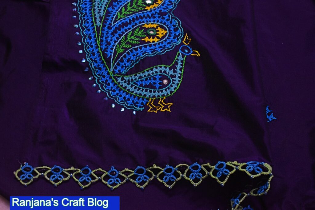 The tatted saree kuchu