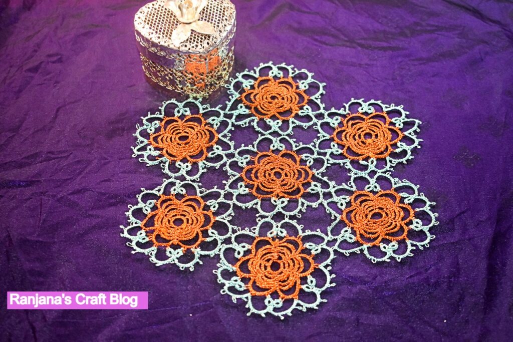 Tatting with zari threads