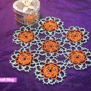 Tatting with zari threads