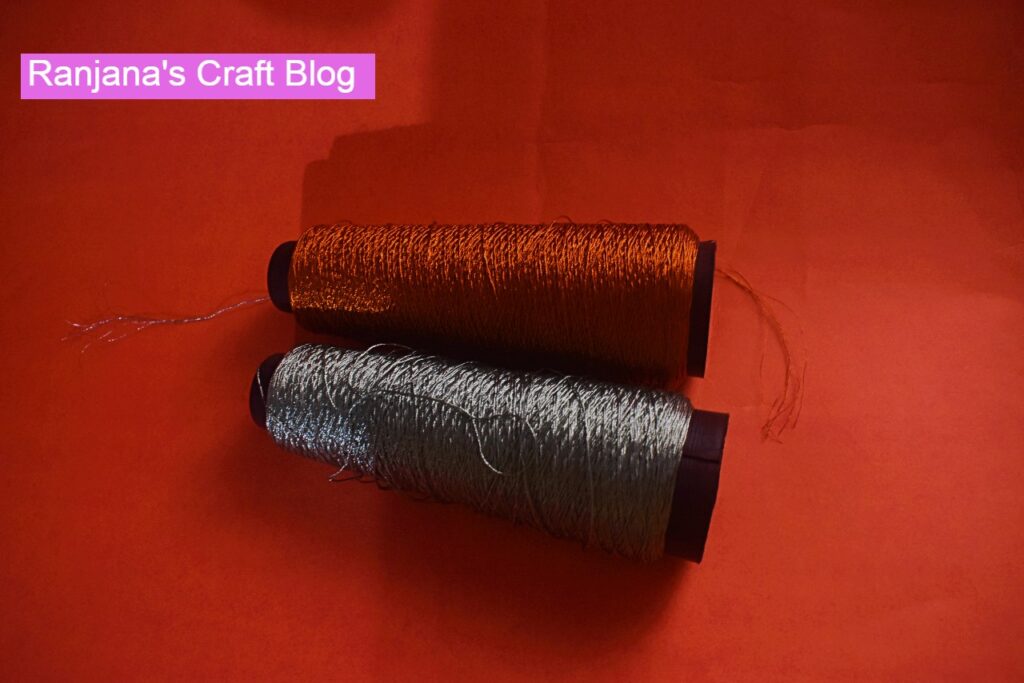 Tatting with zari thread